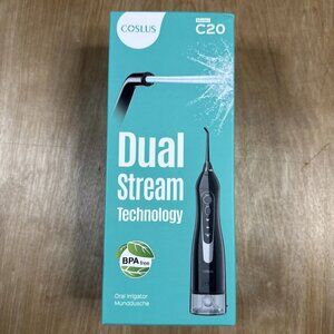 Coslus Water Dental Flosser  Portable Cordless Oral Irrigator 300ML Recharge Blk